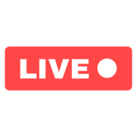 icona lineare del live streaming sociale. badge di streaming web. simbolo del pulsante di contorno della linea sottile di notizie trasmesse online. illustrazione di contorno isolata png