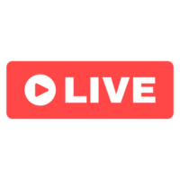 Social live stream linear icon. Web streaming badge. Online broadcast news thin line contour button symbol. Isolated outline illustration png