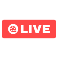 Social live stream linear icon. Web streaming badge. Online broadcast news thin line contour button symbol. Isolated outline illustration png