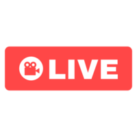 Social live stream linear icon. Web streaming badge. Online broadcast news thin line contour button symbol. Isolated outline illustration png