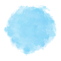 blauwe aquarelpenseel, plons, vlek png