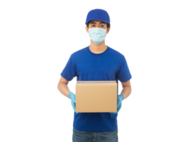 Asian delivery man, Png file