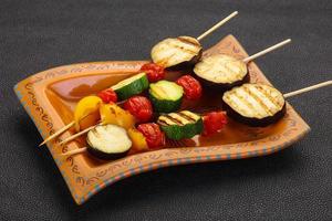 Vegan Vegetable skewer photo