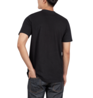 ung man i t-shirt mockup, mall för din design png