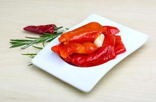 Marinated red pepper photo