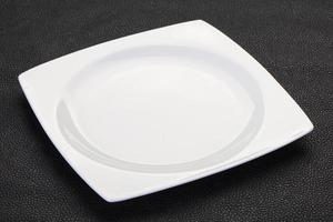 Empty white plate photo