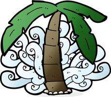 cartoon palm tree symbol vector