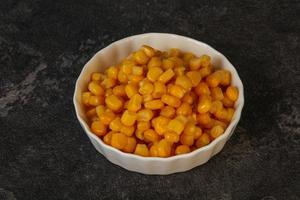 Sweet corn seeds in the bowl photo