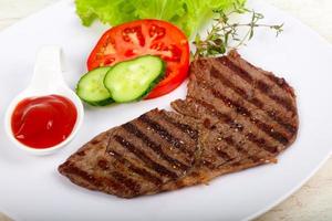 Grilled beef steak photo