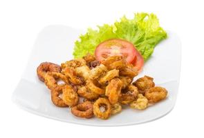 Fried squid rings photo