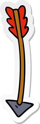 sticker cartoon doodle of an arrow