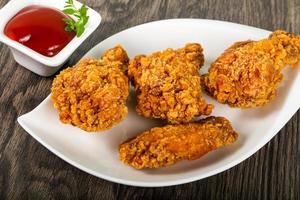 Crispy chicken wings photo