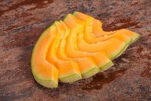 Sliced tasty sweet sliced melon photo