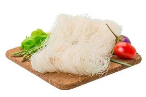 Raw rice noodles photo