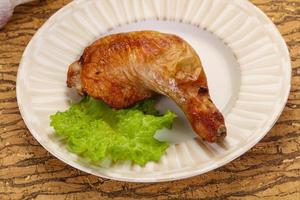 Roasted chicken leg photo