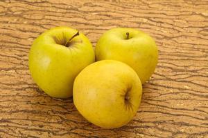 Yellow ripe apples photo