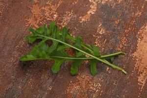 Green fresh Rocket leaves photo