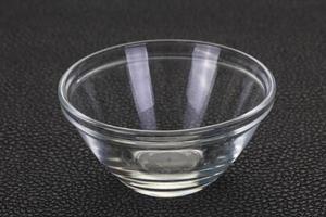 Empty glass bowl photo