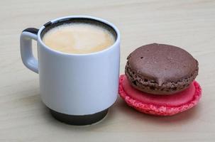 Espresso with macaroons photo