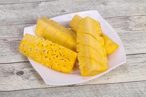 Sliced sweet ripe tasty pineapple photo