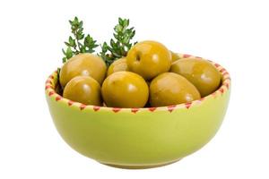 Green gigant olives photo