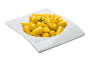 Marinated yellow pepper photo