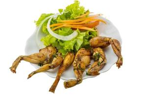 Grilled frog legs photo