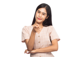 Asian woman thinking an idea, Png file