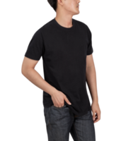 Young man in T shirt mockup, Template for your design png