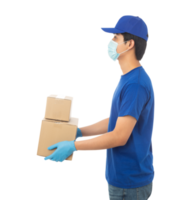 Asian delivery man, Png file