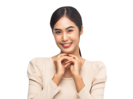 Portrait of beautiful young asian woman, Png file