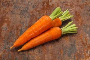 Three Young fresh ripe carrot photo