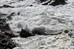 waves crashing over Portuguese Coast photo