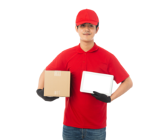 Asian delivery man, Png file