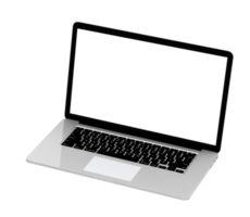 ordinateur portable moderne isolé sur fond blanc avec un tracé de détourage. Illustration 3D. png