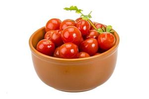 Marinated cherry tomato photo