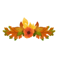 marco de hoja de acuarela, imágenes prediseñadas de hojas de otoño png
