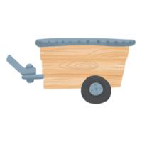 akvarell trailer, handmålad gård clipart png