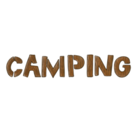 aquarel camping touw tekst, handgeschilderde campingbenodigdheden png