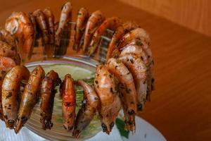 Grilled shrimps coktail photo