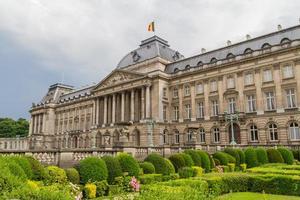 Royal Palace view from Place des Palais in historical center of Brussels, Belgium photo