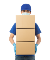 Asian delivery man, Png file