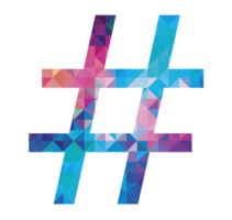 colorful hashtag icon png