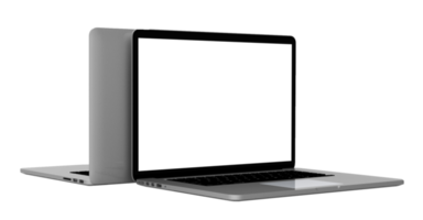 Modern laptop  isolated on white background. 3D Illustration. png