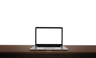 portátil moderno aislado sobre fondo blanco. ilustración 3d png