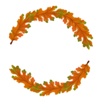 cornice foglia acquerello, clipart foglie d'autunno png