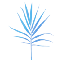 aquarellblatt, blaue blätter clipart png