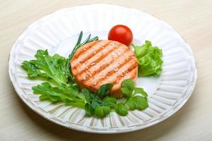 Salmon burger cutlet photo