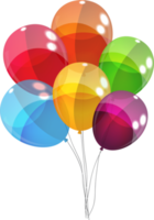 illustration de png de fond de ballons brillants de couleur