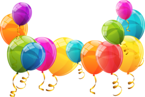 färg glänsande ballonger bakgrund png illustration